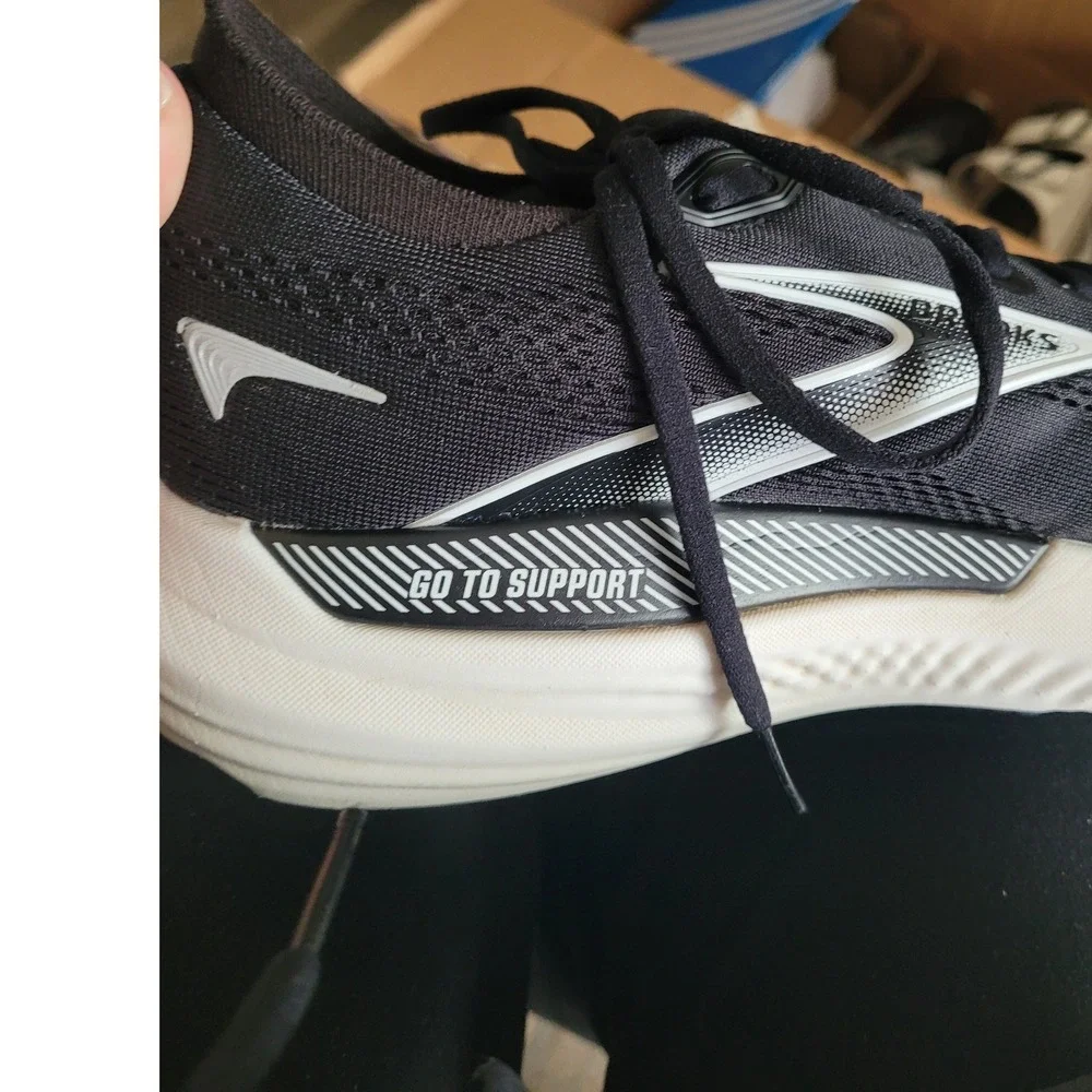 Brooks Glycerin GTS 21 Mens Running Shoes Black White Size 10 Medium #4